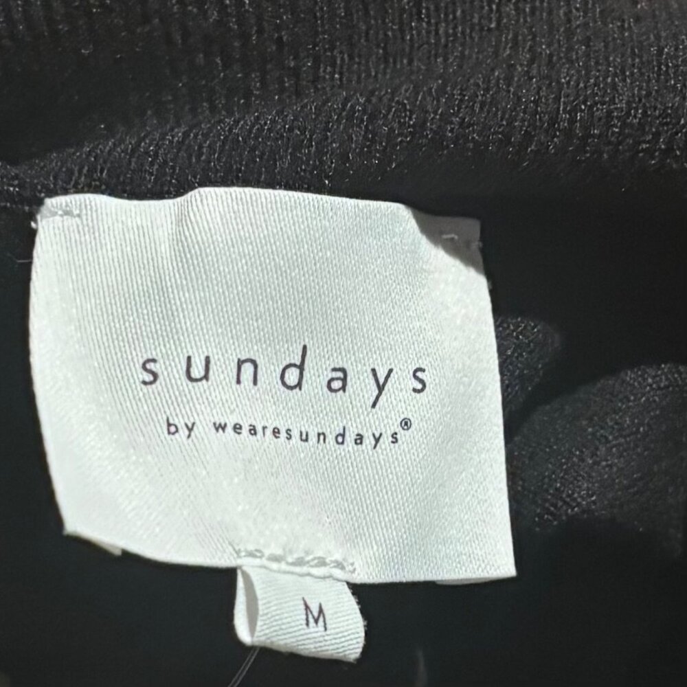 Anthropologie Sundays Womens Andes Mini Dress Size M Black Carbon Mock-Neck - Picture 8 of 9